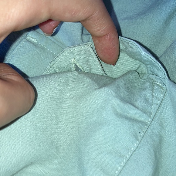 Calvin Klein light green cotton button up shirt - Picture 3 of 9